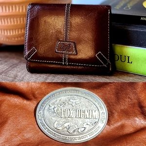 Vintage Fox Racing Bundle | Metal Belt Buckle and Leather Wallet